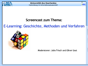 erster Screencast: E-Learning